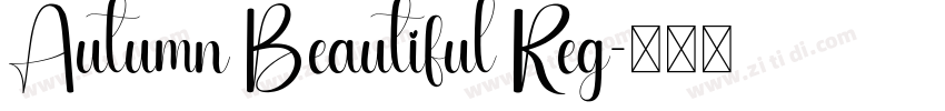 Autumn Beautiful Reg字体转换